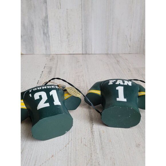 Bradford Exchange Green Bay Packers jersey light up ornament Xmas set - Picture 7 of 7